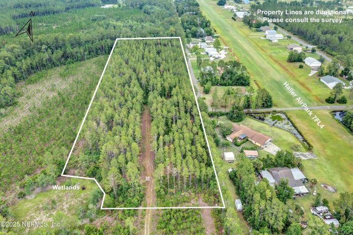 Aerial view of the Air Park Loop parcel near the turf runway