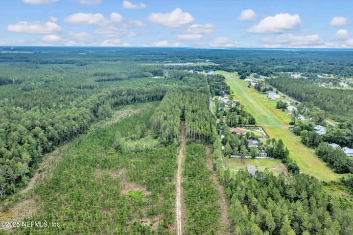 Haller Airfield runway and five-acre parcel area