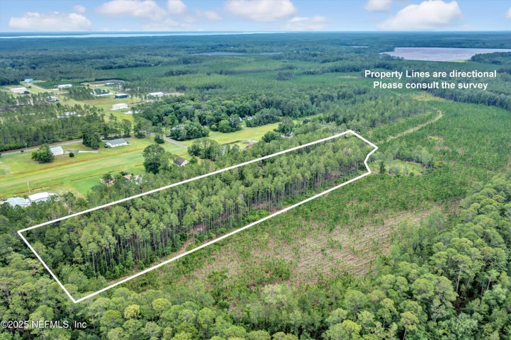 Aerial view of Haller Airfield and surrounding wooded acreage